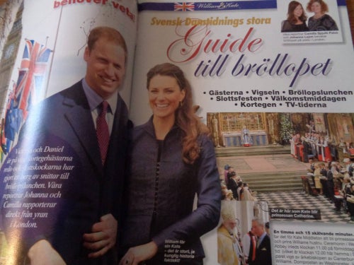 Svensk Dam nr18 2011 Sanna Nielsen, kungligt England William & Kate bröllopet