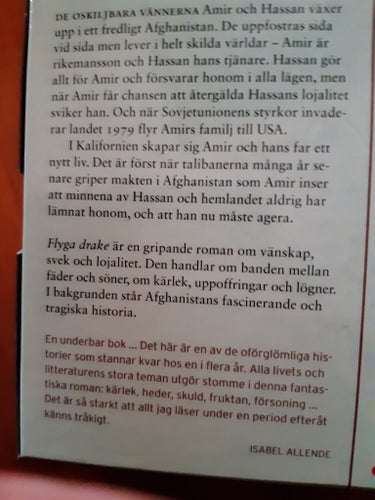 Flyga drake - Khaled Hosseini (Ljudbok) Uppläst av Krister Henriksson Nyskick