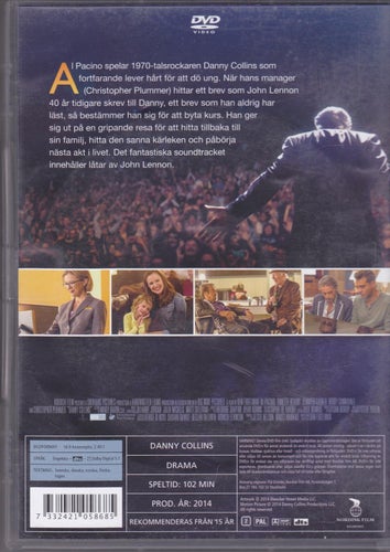 DVD / Danny Collins / Al Pacino, Jennifer Garner, Annette Bening / Fint skick
