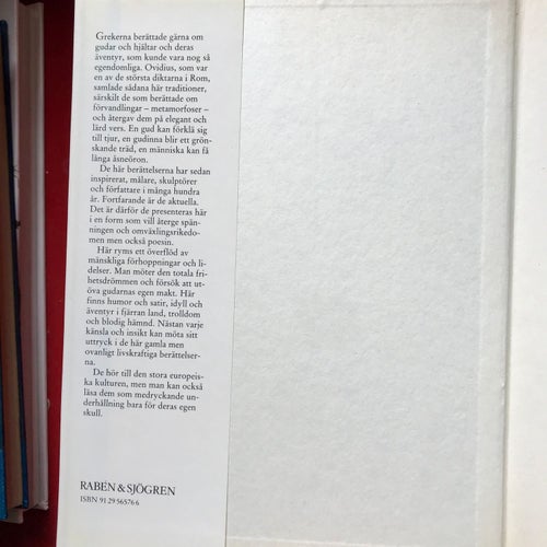 NÄR GUDARNA LEKER Sagor från antiken Ovidius 1984