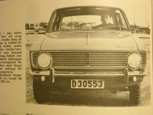 test av nya Sunbeam Hunter från 1967