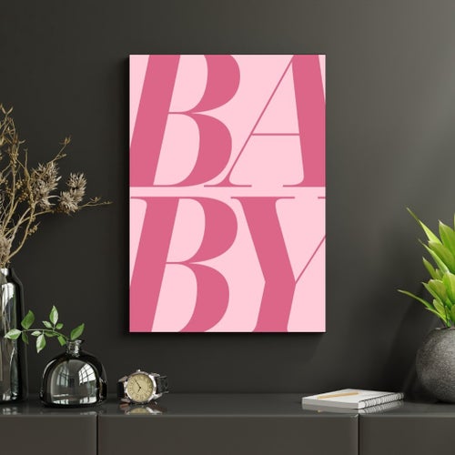 Baby Pink Poster – Mjuk & Modern Pastellposter | Fotopapper Luster 260g | 50×70