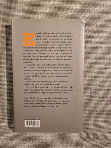 Amsterdam av Ian McEwan, 1998