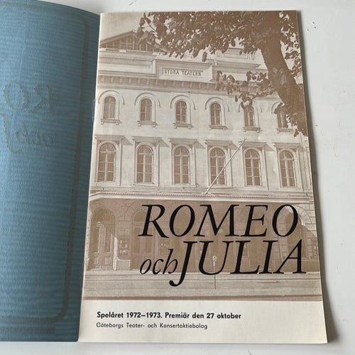 Programblad Romeo och Julia