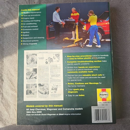 Jeep Cherokee 1984 thru 2000 Haynes Repair Manual