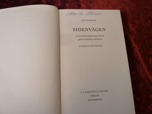 SIDENVÄGEN, J. MYRDAL, 1977,  BÖCKER
