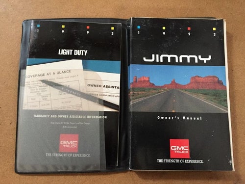 1993 GMC Jimmy Owner's Manual