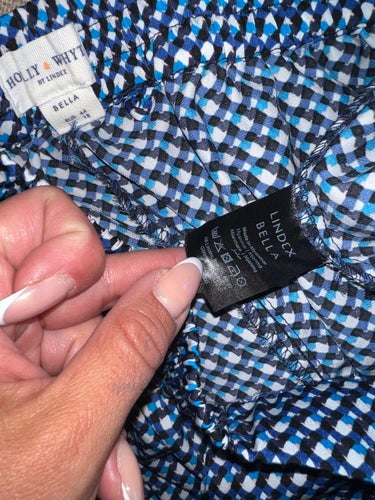 Nya luftiga lösa byxor från Lindex ”Bella” strl L Holly & white Palazzo