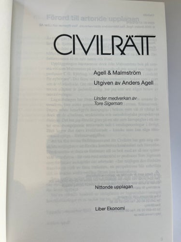 Civilrätt av Agell & Malmström, 2005