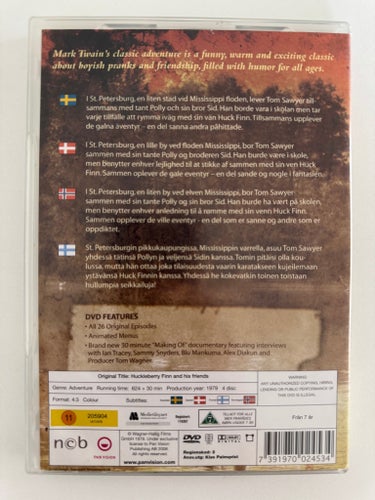 Huckleberry Finn and His Friends | DVD | Äventyr/TV-serie