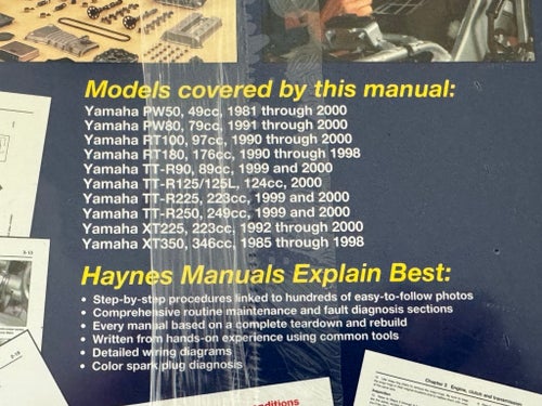YAMAHA Trail Bikes Owners Workshop Manual från Haynes, 1981-2000