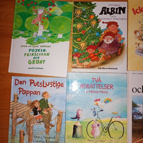 Bokpaket 13 st böcker: Pojken, prinsessan och grönt, Astrid Lindgren....