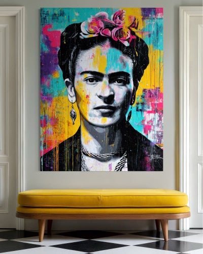 Frida Kahlo lærredstryk -maleri