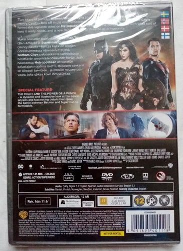 Batman v. Superman - Dawn of Justice - DVD Inplastad
