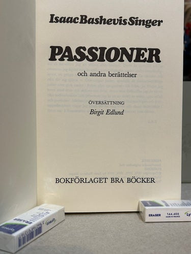 Passioner av Isaac Bashevis Singer. bok, Very Good plus