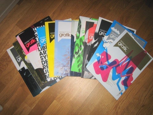 GRAFIK MAGAZINE ISSUES 131-142 AUGUST 2005-JULY 2006 graphic visual design