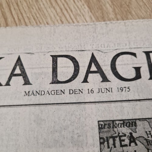 Svenska Dagbladet 16 juni 1975