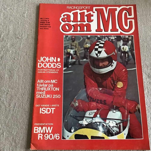 ALLT OM MC NR 11 1973 BMW,THRUXTON,YAMAHA TY 250,CROSS VM England JOHN DODDS