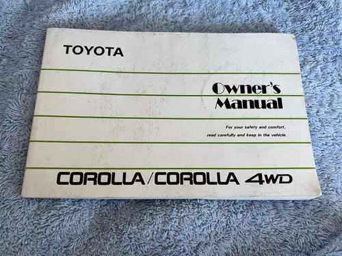 Toyota Corolla och Corolla 4WD instruktionsbok 1989