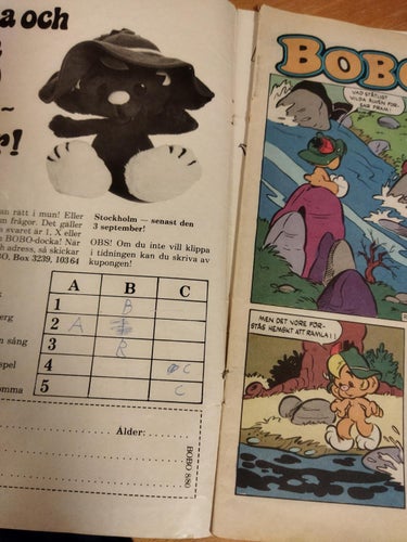 Bobo 1980 nr 8, VG+ Angelika SNöbohm Lars Erik Lundgren Stina Sundquist Eva Hert