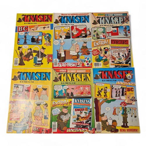 Knasen Serietidningar - 12 st 1988-1989