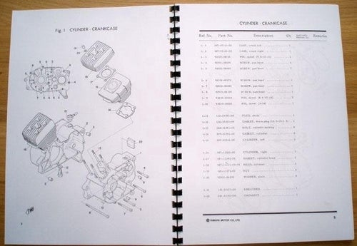 Reservdelskatalog Parts List Yamaha AS3 1971
