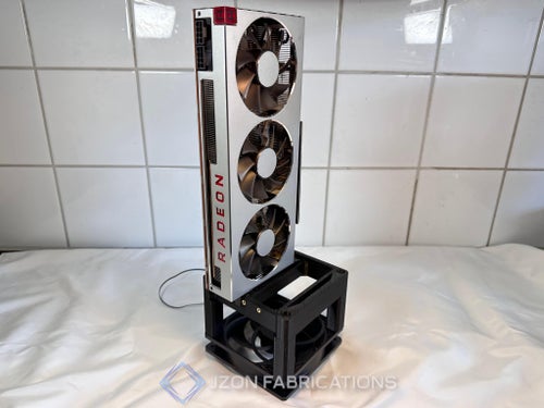 Vertical GPU Stand - Open Air Graphics Card Cooled Frame For 120mm Desktop Fan