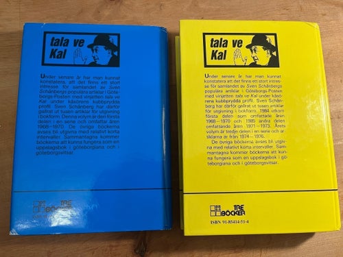 Sven Schånberg Tala ve Kal - Inbunden, två böcker, kåserier 1968-1970,1974-1976