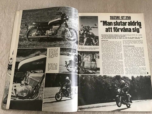 ALLT OM MC NR 10 1973 YAMAHA TX 500,SUZUKI GT 250,LAG CROSS I BELGIEN,MOTO GUZZI