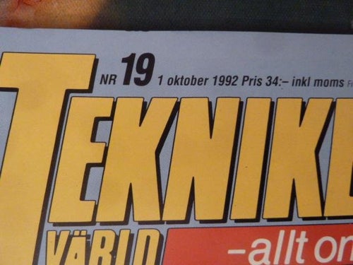 TEKNIKENS VÄRLD, NR 19 - 1992, TIDNING