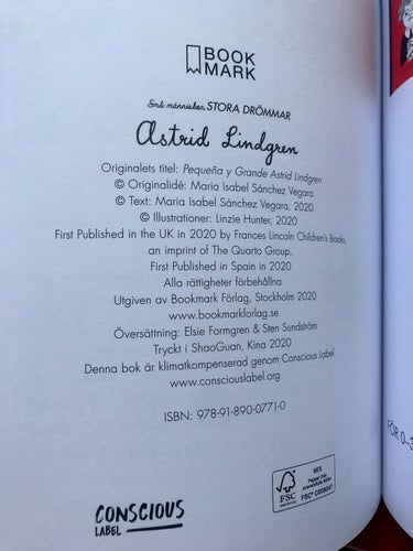 SMÅ MÄNNISKOR, STORA DRÖMMAR: ASTRID LINDGREN Maria Isabel Sánches Vegara