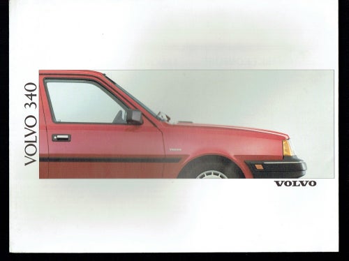 Volvo broschyr - Volvo 340 - 8 sidor med fram/baksida