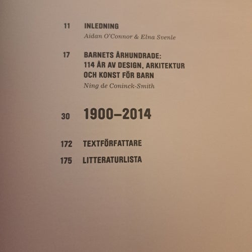 P: BARNETS ÅRHUNDRADE: NORDISK DESIGN FÖR BARN 1900 TILL IDAG