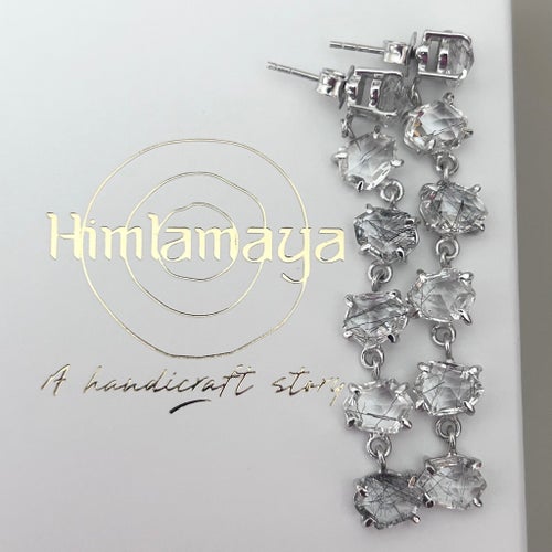 Rutile kvarts örhänge i sterling silver 925