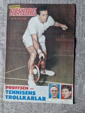 REKORD TIDNINGEN NR.49 1958 PROFFSEN TENNISENS TROLLKARLAR LAGBILD BLACKPOOL FCL