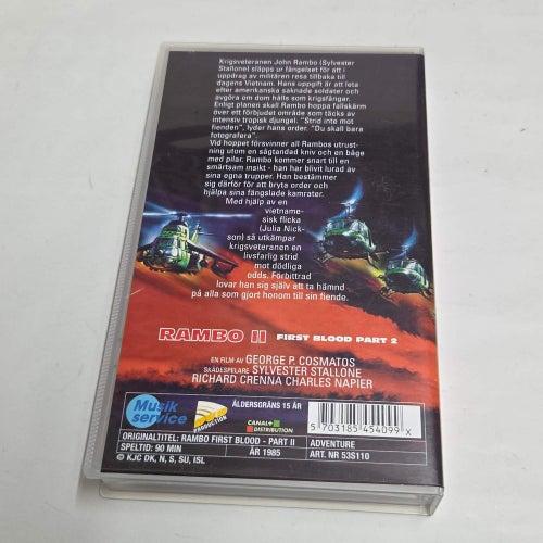 Rambo II 2: First blood part 2 VHS film