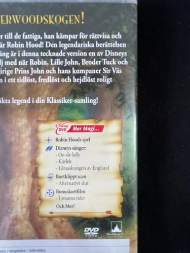 Disney Robin Hood Specialutgåva DVD