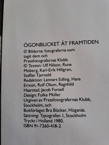 Bok - Ögonblicket åt framtiden - Pressfotografernas bästa 1930-1980