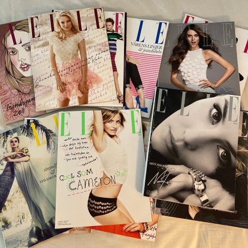 ELLE 24 stycken svenska modemagasin från 2009-2014