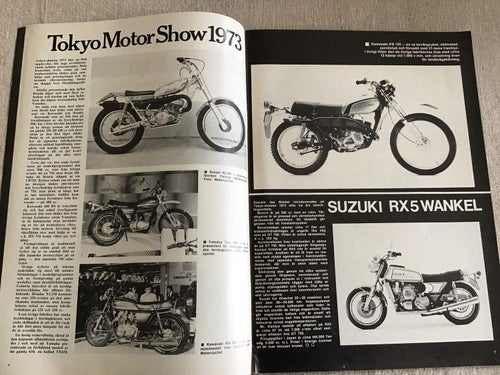 ALLT OM MC NR 12 1973 SUZUKI WANKEL,VM CROSS,SUZUKI ts 125,Yamaha dt,KÅSAN