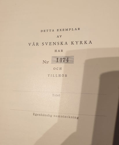 Vår Svenska Kyrka, Numrerat ex, GÖTEBORG, år 1950, 1000 sidor. M-fin inlaga!