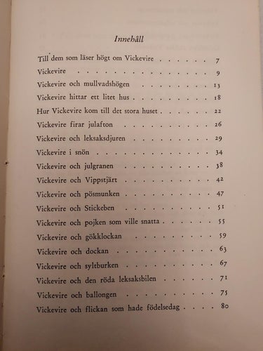 bok Vickvires äventyr 1957 14x21 cm !