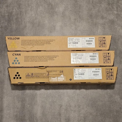 Ricoh MP C6003 Toner Gul Cyan Svart Nya
