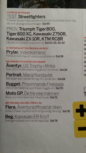 Bike nr 2 2011: MV Agusta Brutale 1090 RR, Yamaha FZ1-N, KTM Super Duke 990