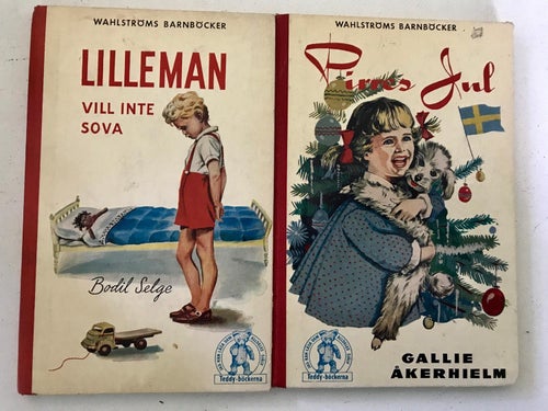 LILLEMAN VILL INTE SOVA + PIRRES JUL Wahlströms TEDDY böcker