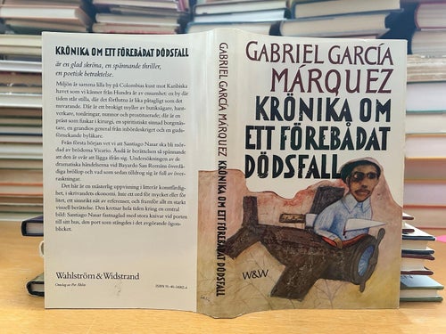Krönika om ett förebådat dödsfall av Gabriel Garcia Marquez, bok, VF