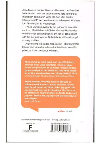 Nobelpris 2013: Alice Munro - KÄRLEK VÄNSKAP HAT (2013)