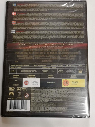 DVD Gudfadern del 2 The Godfather part 2 INPLASTAD