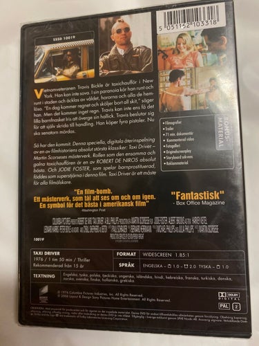 DVD Taxi Driver Robert De Niro Jodie Foster INPLASTAD
