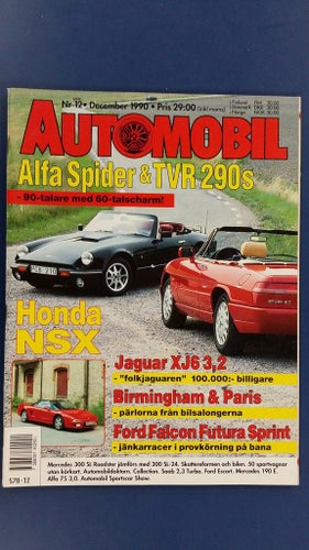 Automobil 12 1990: Saab 9000 Aero, Honda NSX, Jaguar XJ6 3,2, Alfa Spider